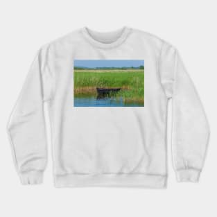 Gager, Ruegen, Mecklenburg-Western Pomerania, Germany, Ruegen Island, boat Crewneck Sweatshirt